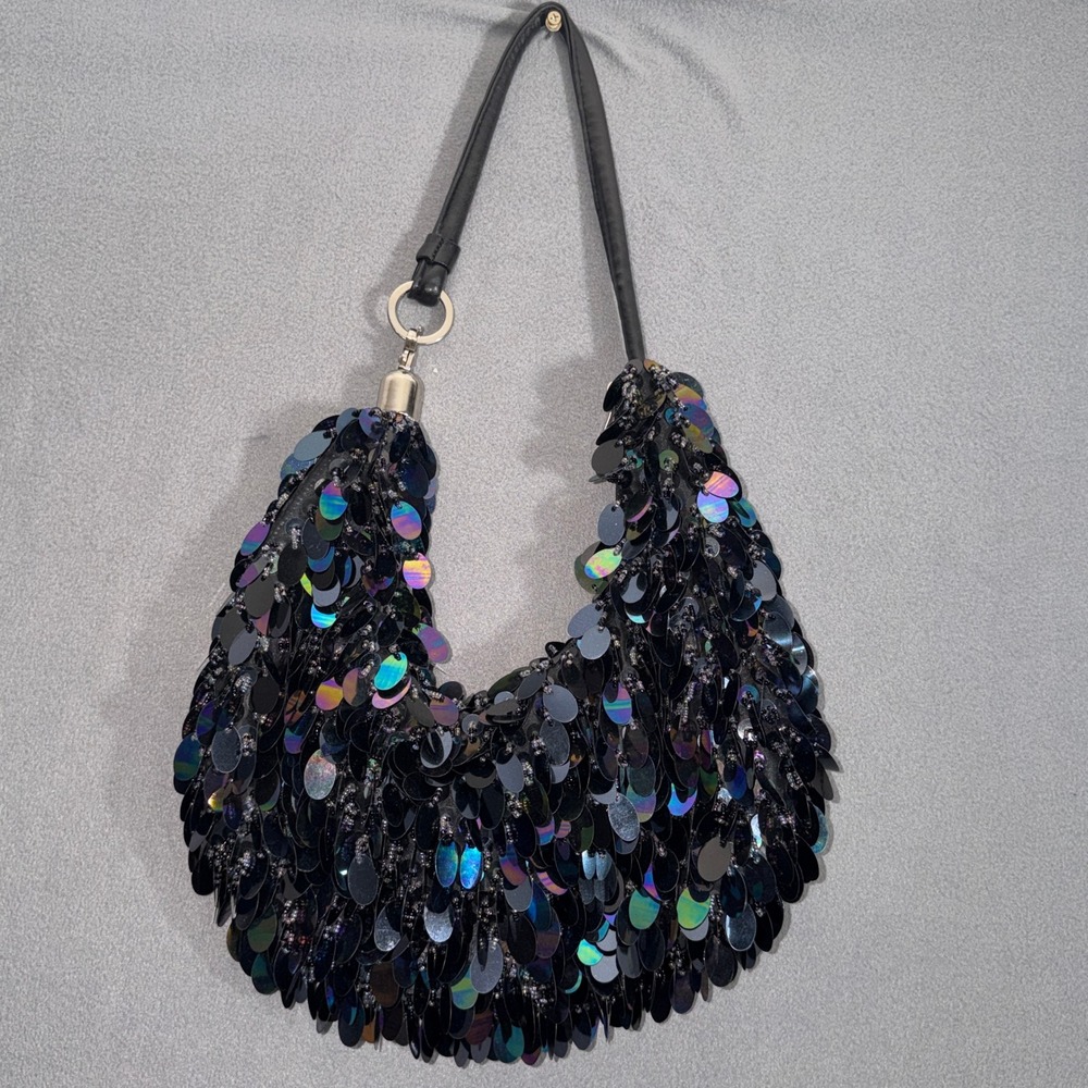 Paillette Sequin Slouchy Hobo Bag Mermaidcore Y2K Party Night Out Disco 1051